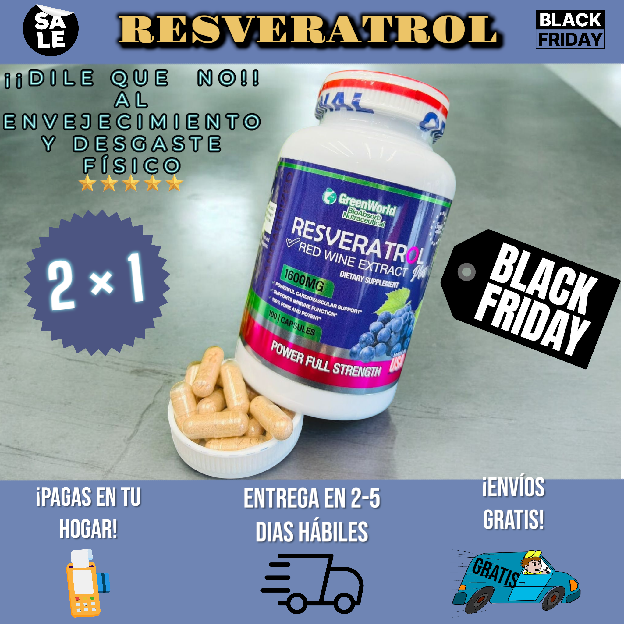 ✨ RESVERATROL: EL SECRETO DE LA JUVENTUD 🍇