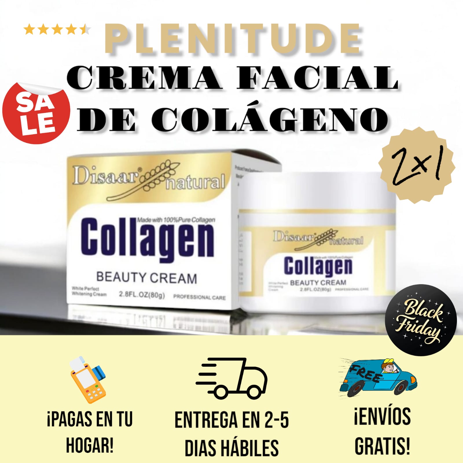 CREMA FACIAL COLAGENO BLANQUEADORA : PLENITUDE