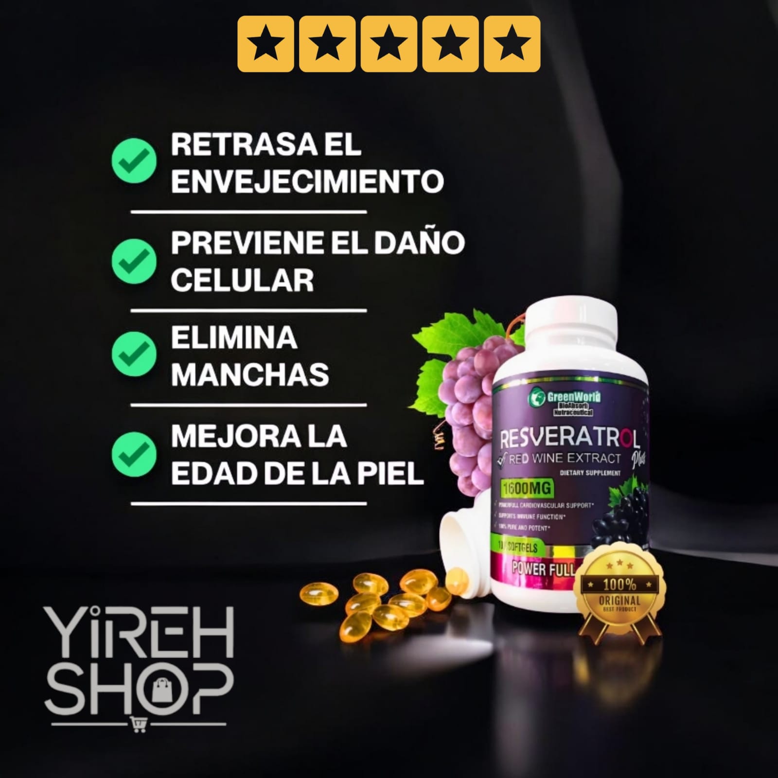 ✨ RESVERATROL: EL SECRETO DE LA JUVENTUD 🍇